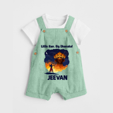 Little Ram Big Dhamaka Dussehra Dungaree - MINT GREEN - 0 - 5 Months Old (Chest 18")