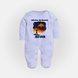 Little Ram Big Dhamaka Dussehra Fullbody suit - BABY BLUE - New Born (Chest 7.5")