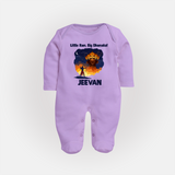 Little Ram Big Dhamaka Dussehra Fullbody suit - LILAC - New Born (Chest 7.5")