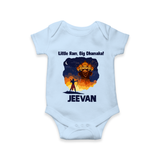 Little Ram Big Dhamaka Dussehra Romper - BABY BLUE - New Born (Chest 14")