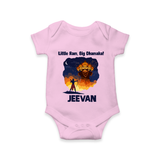 Little Ram Big Dhamaka Dussehra Romper - BABY PINK - New Born (Chest 14")