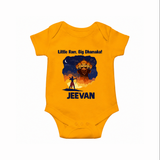 Little Ram Big Dhamaka Dussehra Romper - CHROME YELLOW - New Born (Chest 14")