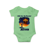 Little Ram Big Dhamaka Dussehra Romper - GREEN - New Born (Chest 14")