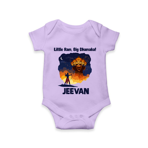 Little Ram Big Dhamaka Dussehra Romper - LILAC - New Born (Chest 14")