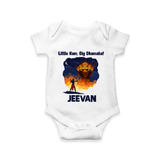 Little Ram Big Dhamaka Dussehra Romper - WHITE - New Born (Chest 14")