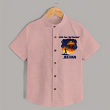 Little Ram Big Dhamaka Dussehra Shirt - PEACH - 0 - 6 Months Old (Chest 23")