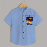 Little Ram Big Dhamaka Dussehra Shirt - SKY BLUE - 0 - 6 Months Old (Chest 23")