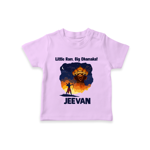Little Ram Big Dhamaka Dussehra T shirt - LILAC - 0-5 Months Old (Chest 17")