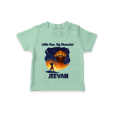 Little Ram Big Dhamaka Dussehra T shirt - MINT GREEN - 0-5 Months Old (Chest 17")
