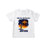 Little Ram Big Dhamaka Dussehra T shirt - WHITE - 0-5 Months Old (Chest 17")