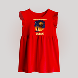 Little Ram Big Dhamaka Dussehra Baby Frock - RED - 0 - 3 Months Old (Chest 17")