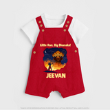 Little Ram Big Dhamaka Dussehra Dungaree - RED - 0 - 5 Months Old (Chest 18")