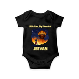 Little Ram Big Dhamaka Dussehra Romper - BLACK - New Born (Chest 14")