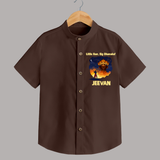 Little Ram Big Dhamaka Dussehra Shirt - CHOCOLATE BROWN - 0 - 6 Months Old (Chest 23")