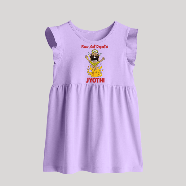 Ravan Defeat Celebration Dussehra Baby Frock - LILAC - 0 - 3 Months Old (Chest 17")