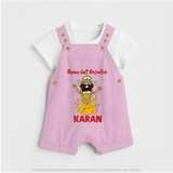 Ravan Defeat Celebration Dussehra Dungaree - BABY PINK - 0 - 5 Months Old (Chest 18")