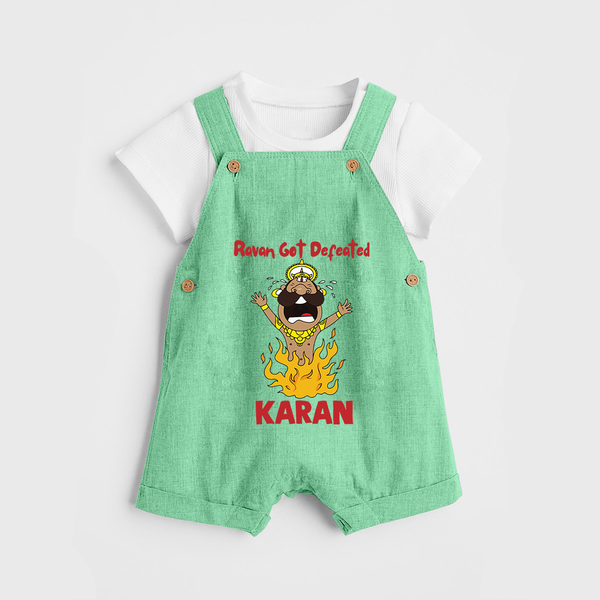 Ravan Defeat Celebration Dussehra Dungaree - GREEN - 0 - 5 Months Old (Chest 18")