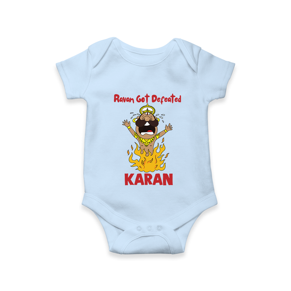 Ravan Defeat Celebration Dussehra Romper - BABY BLUE - New Born (Chest 14")