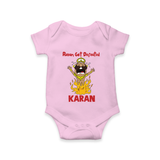 Ravan Defeat Celebration Dussehra Romper - BABY PINK - New Born (Chest 14")