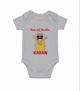Ravan Defeat Celebration Dussehra Romper - GREY - New Born (Chest 14")