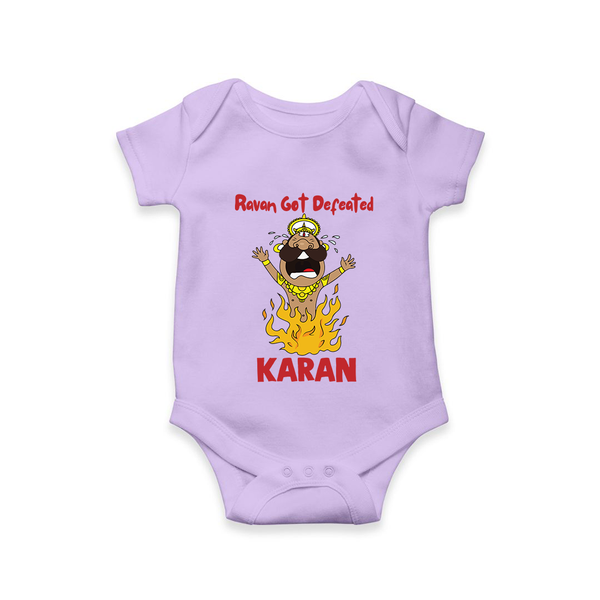 Ravan Defeat Celebration Dussehra Romper - LILAC - New Born (Chest 14")