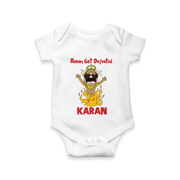 Ravan Defeat Celebration Dussehra Romper - WHITE - New Born (Chest 14")