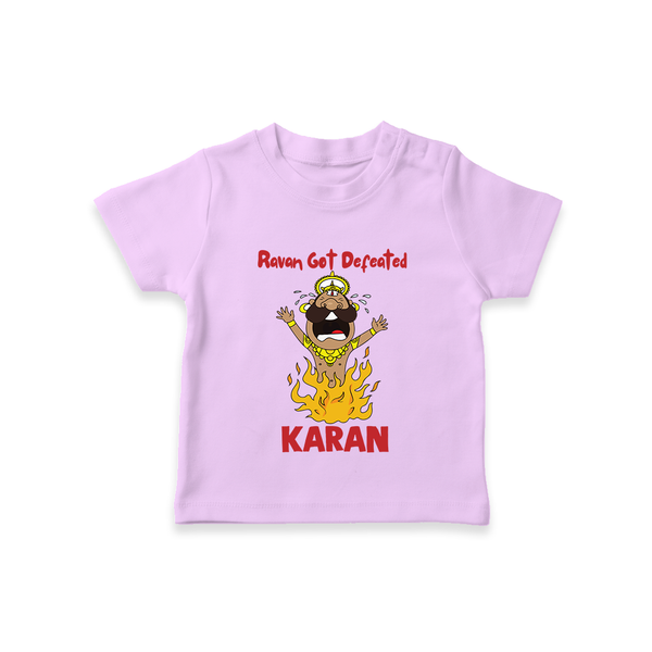 Ravan Defeat Celebration Dussehra T shirt - LILAC - 0-5 Months Old (Chest 17")