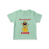 Ravan Defeat Celebration Dussehra T shirt - MINT GREEN - 0-5 Months Old (Chest 17")