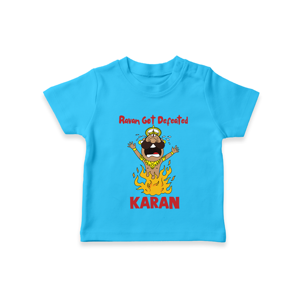 Ravan Defeat Celebration Dussehra T shirt - SKY BLUE - 0-5 Months Old (Chest 17")