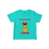 Ravan Defeat Celebration Dussehra T shirt - TEAL - 0-5 Months Old (Chest 17")