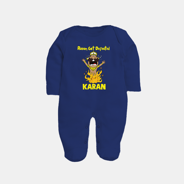 Ravan Defeat Celebration Dussehra Fullbody suit - NAVY BLUE - New Born (Chest 7.5")