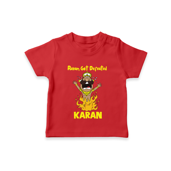 Ravan Defeat Celebration Dussehra T shirt - RED - 0-5 Months Old (Chest 17")