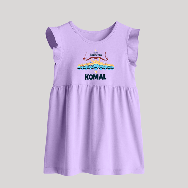 Dussehra Victory Celebration Baby Frock - LILAC - 0 - 3 Months Old (Chest 17")