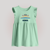 Dussehra Victory Celebration Baby Frock - MINT GREEN - 0 - 3 Months Old (Chest 17")