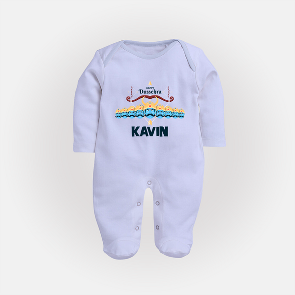 Dussehra Victory Celebration Fullbody suit - BABY BLUE - New Born (Chest 7.5")
