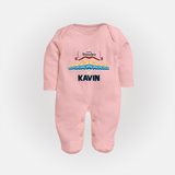 Dussehra Victory Celebration Fullbody suit - BABY PINK - New Born (Chest 7.5")