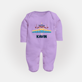 Dussehra Victory Celebration Fullbody suit - LILAC - New Born (Chest 7.5")