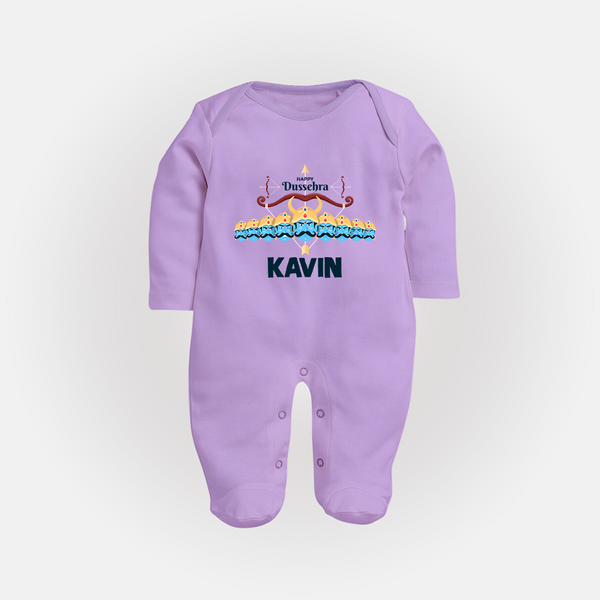 Dussehra Victory Celebration Fullbody suit - LILAC - New Born (Chest 7.5")