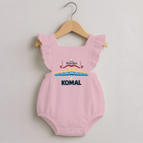 Dussehra Victory Celebration Romper Frock - BABY PINK - 0 - 3 Months Old (Chest 19")