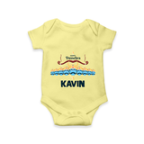Dussehra Victory Celebration Romper - PASTEL YELLOW - New Born (Chest 14")