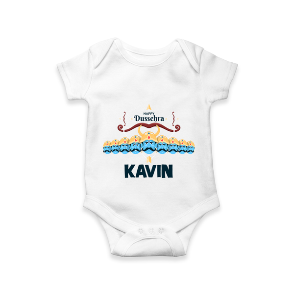 Dussehra Victory Celebration Romper - WHITE - New Born (Chest 14")