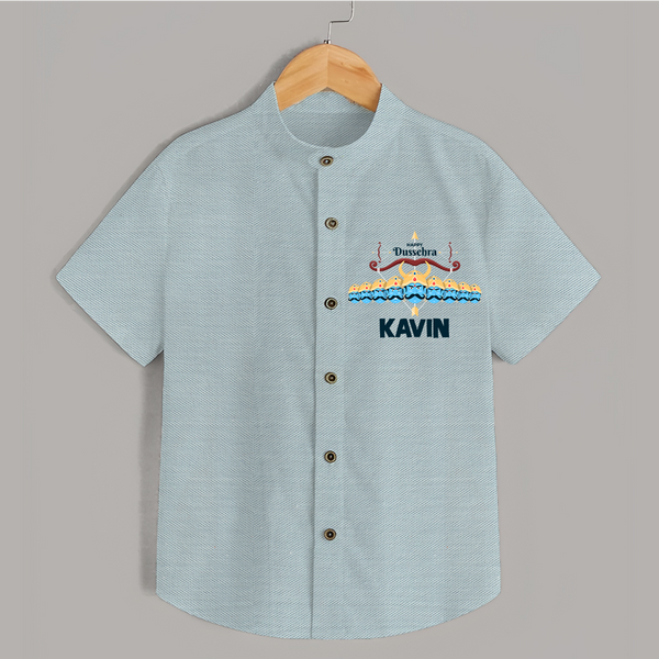 Dussehra Victory Celebration Shirt - ARCTIC BLUE - 0 - 6 Months Old (Chest 23")