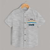 Dussehra Victory Celebration Shirt - GREY - 0 - 6 Months Old (Chest 23")