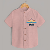 Dussehra Victory Celebration Shirt - PEACH - 0 - 6 Months Old (Chest 23")