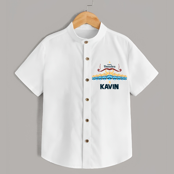 Dussehra Victory Celebration Shirt - WHITE - 0 - 6 Months Old (Chest 23")