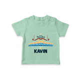 Dussehra Victory Celebration T shirt - MINT GREEN - 0-5 Months Old (Chest 17")