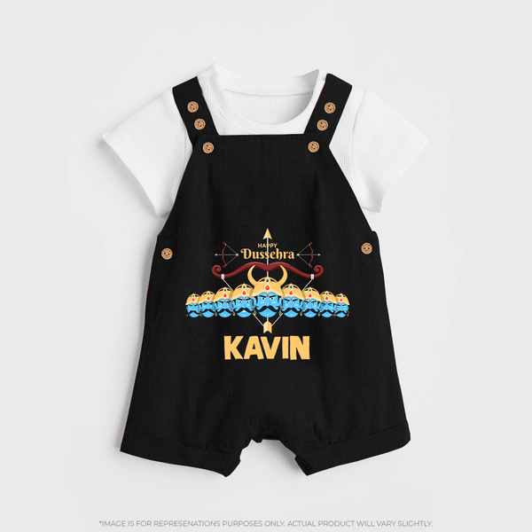 Dussehra Victory Celebration Dungaree - BLACK - 0 - 5 Months Old (Chest 18")