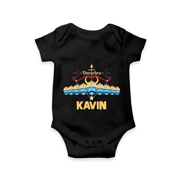 Dussehra Victory Celebration Romper - BLACK - New Born (Chest 14")