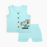 Ravan Ten Heads Triumph Dussehra Jabla - BABY BLUE - 0 - 3 Months Old (Chest 9.8")