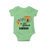Ravan Ten Heads Triumph Dussehra Romper - GREEN - New Born (Chest 14")